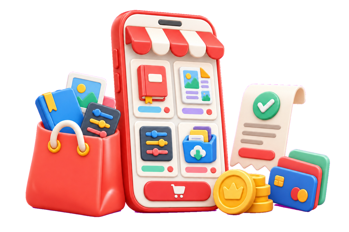 Sell digital products with s.id Shop